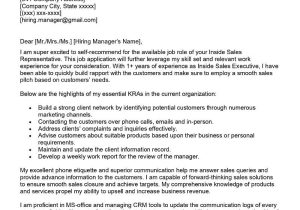 Sales Representative Resume Cover Letter Samples Inside Sales Representative Cover Letter Examples – Qwikresume