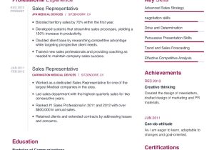 Sales Representative Resume Sample Based On Sales Volume Sales Representative Resume Example with Content Sample Craftmycv