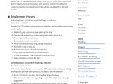 Sales Support Specialist Sample Position Details On A Resume Sales assistant Resume & Writing Guide – Resumeviking.com