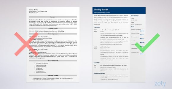 Salesforce Business Analyst Admin Sample Resume Salesforce Resume Samples (analyst, Administrator or Dev)