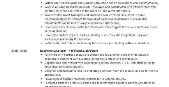 Salesforce Developer Sample Resumes for Healthcare and Insurance Domain Sample Resume Of Salesforce Developer with Template & Writing …