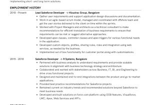 Salesforce Developer with Box Resume Sample Sample Resume Of Salesforce Developer with Template & Writing …