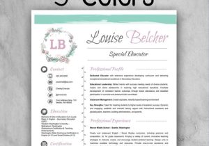 Sample 3k assistant Preschool Teacher Resume Teacher Resume Template   Cover Letter   References (floral …