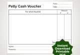 Sample About Petty Cash Voucher In the Resume Petty Cash Receipt – Etsy.de