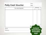 Sample About Petty Cash Voucher In the Resume Petty Cash Receipt – Etsy.de