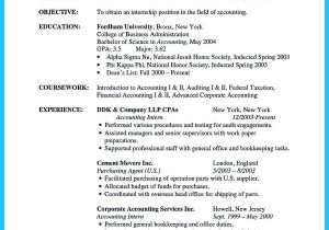 Sample Accounting Resume for College Student Accounting Student Resume Here Presents How the Resume Of …
