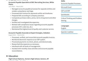 Sample Accounts Payable Clerk Resume with No Experience Accounts Payable Resume Examples & Writing Tips 2022 (free Guide)