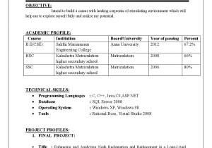Sample Achievements In Resume for Freshers Achievements In Resume Examples for Freshers Achievements