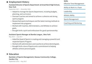 Sample athletic Resume for College Template Sports Resume Examples & Writing Tips 2022 (free Guide) Â· Resume.io