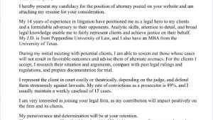 Sample attorney Cover Letter for Resume attorney Cover Letter Sample