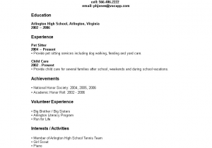 Sample College Resume with No Work Experience Resume format for College Student with No Work Experience