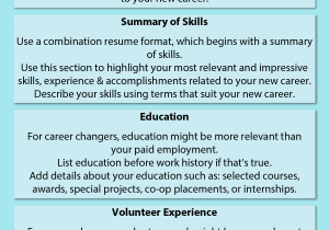 Sample Combination Resume for Career Change Career Change Resume Sample and Tips