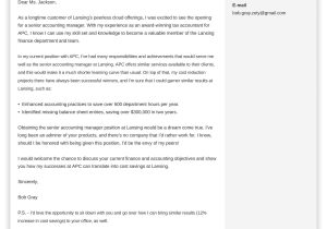 Sample Cover Letter and Resume for Accountant Accounting Cover Letter Example for Accountant In Any Field