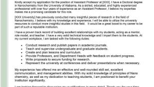 Sample Cover Letter and Resume for assistant Lecturer Position assistant Professor Cover Letter Examples – Qwikresume