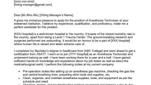 Sample Cover Letter for Anesthesia Technician No Resume Anesthesia Technician Cover Letter Examples – Qwikresume