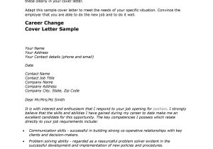 Sample Cover Letter for Career Change Resume 39 Professional Career Change Cover Letters á Templatelab