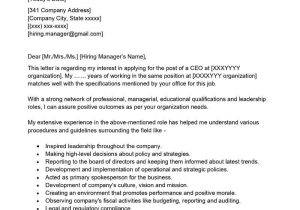 Sample Cover Letter for Ceo Resume Ceo Cover Letter Examples – Qwikresume