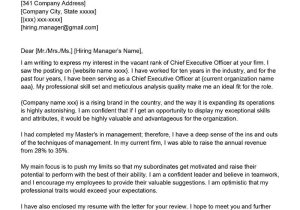 Sample Cover Letter for Ceo Resume Chief Executive Officer Cover Letter Examples – Qwikresume