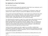 Sample Cover Letter for Chef Resume Chef Cover Letter Sample