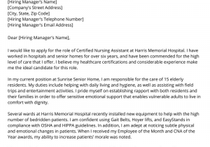 Sample Cover Letter for Cna Resume Certified Nursing assistant Cna Cover Letter