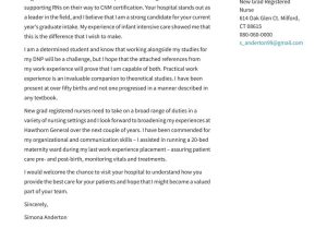 Sample Cover Letter for Graduate Nurse Resume New Grad Registered Nurse Cover Letter Examples & Expert Tips [free]