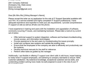 Sample Cover Letter for It Professional Resume It Support Specialist Cover Letter Examples – Qwikresume