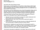 Sample Cover Letter for Librarian Resume Library Director Cover Letter Examples – Qwikresume