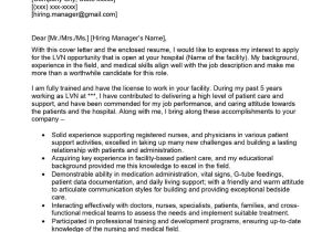 Sample Cover Letter for Lvn Resume Lvn Cover Letter Examples – Qwikresume