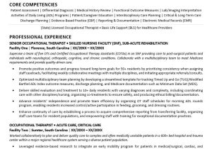 Sample Cover Letter for Occupational therapy Resume Occupational therapy Resume Sample Monster.com