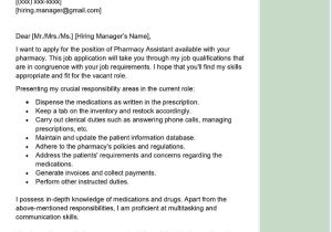 Sample Cover Letter for Pharmacist Resume Pharmacy assistant Cover Letter Examples – Qwikresume
