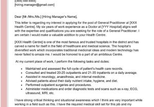 Sample Cover Letter for Physician Resume General Practitioner Cover Letter Examples – Qwikresume