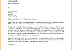Sample Cover Letter for Resume for Medical assistant 27 Medical assistant Cover Letter Sample Medical