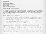 Sample Cover Letter for Resume Human Resources Manager Human Resources Cover Letter Sample
