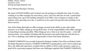 Sample Cover Letter for Resume Management Fice Manager Cover Letter Sample