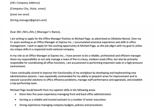 Sample Cover Letter for Resume Management Fice Manager Cover Letter Sample & Writing Tips