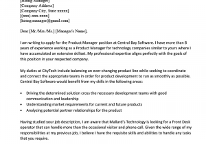 Sample Cover Letter for Resume Management Product Manager Cover Letter Sample