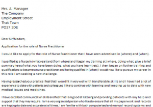 Sample Cover Letter for Resume Nurse Practitioner Nurse Practitioner Cover Letter Example Icover