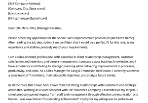 Sample Cover Letter for Resume Retail Sales Sales Cover Letter Example & Writing Tips
