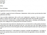 Sample Cover Letter for Resume School Administrator Education Administrator Cover Letter Example Icover