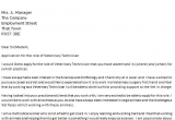 Sample Cover Letter for Resume Veterinary Technician Veterinary Technician Cover Letter Example Icover