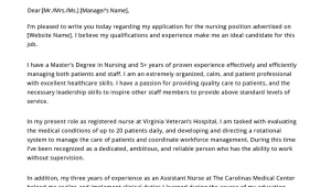 Sample Cover Letter for Rn Resume Nursing Cover Letter Example