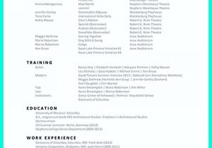 Sample Dance Resume for College Audition the Best and Impressive Dance Resume Examples Collections Dance …