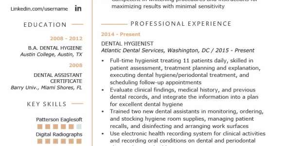 Sample Dental Hygiene Resume for A Recent Graduate Dental Hygienist Resume
