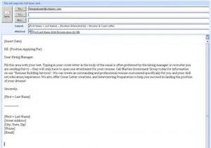 Sample Email Body for Sending Resume Job Application Sample Email to Send Resume for Job Best