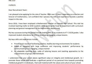 Sample Email for Job Application with Resume for Teacher 3 Great Teacher Cover Letter Examples (lancarrezekiqwriting Guide) â Cv Nation