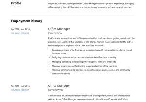 Sample Email for Office Manager with Resume Office Manager Resume & Guide 12 Samples Pdf 2021