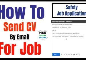 Sample Email for Sending Resume for Texhies How to Send Cv by Email for Job How to Write A Perfect Email for Safety Job Hse Study Guide
