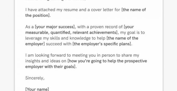 Sample Email for Sending Resume to Company How to Email A Resume and Cover Letter to An Employer
