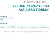 Sample Email forsending Resume and Cover Letter Cover Letter for Resume â Cover Letter Sending Resume Via Email