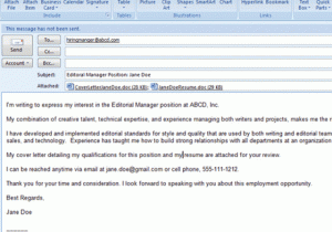 Sample Email Message with attached Resume Resume attached Sample Email for Job Application with